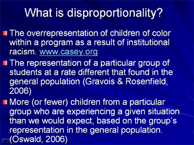 Disproportionality