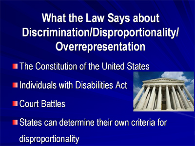 Legal Issues In Disproportionality